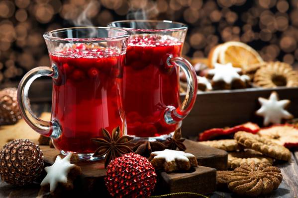 蔓越莓,饮料,香料,甜酒,新年,饼干,阿尼斯