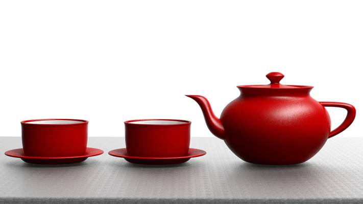 茶党,茶壶,茶碟,杯子