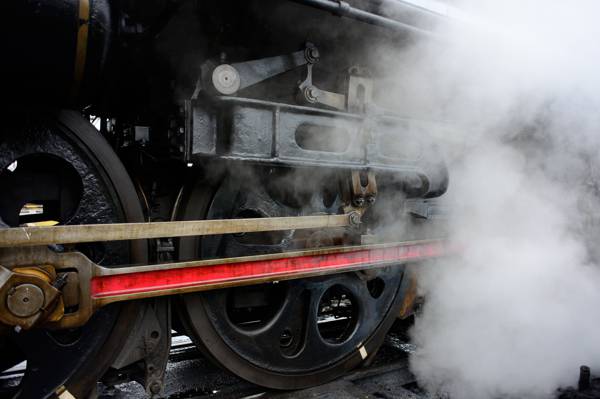 烟,火车,铁轨,发动机