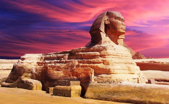 埃及,吸引力,狮身人面像,雕塑