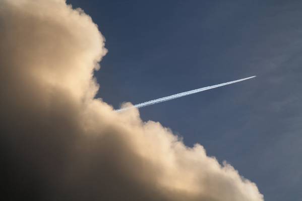 云彩,小路,飞机
