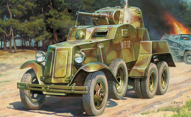 BA-10,Izhora,局,1938年至1941年,2x7,人,DT-29,卡车,设计,62毫米,艺术,重建,枪,WW2。,...