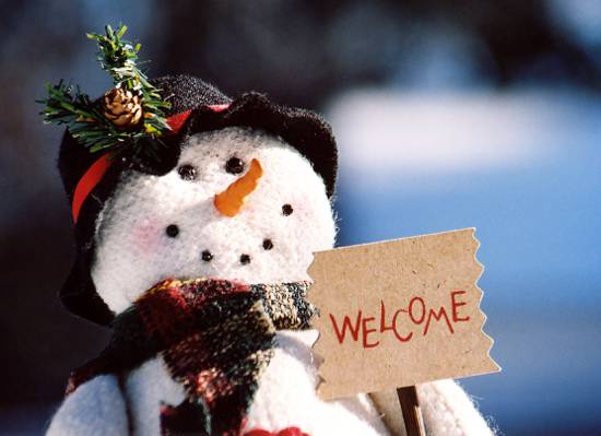 雪人,新年,假期,圣诞节,圣诞节,欢迎,新的一年