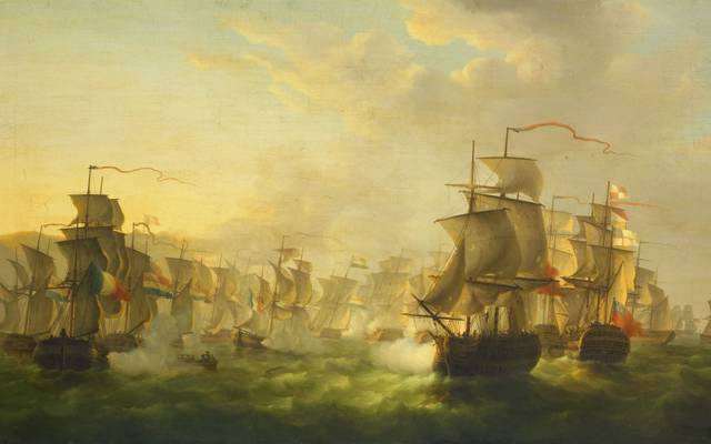 荷兰与英国舰队之间的战斗,马丁纳斯·舒曼,战斗,石油,船舶,...