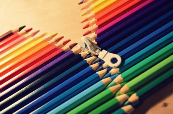五彩的彩色铅笔很多高清壁纸