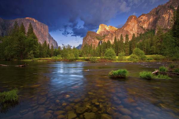 加利福尼亚州,景观,河流,山脉,优胜美地国家公园