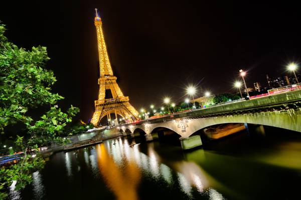 桥,干草,光,法国,法国,巴黎,艾菲尔铁塔,拉埃菲尔铁塔,城市,巴黎,埃菲尔...