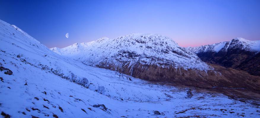 山阿尔卑斯山风景摄影,格伦科,苏格兰高清壁纸