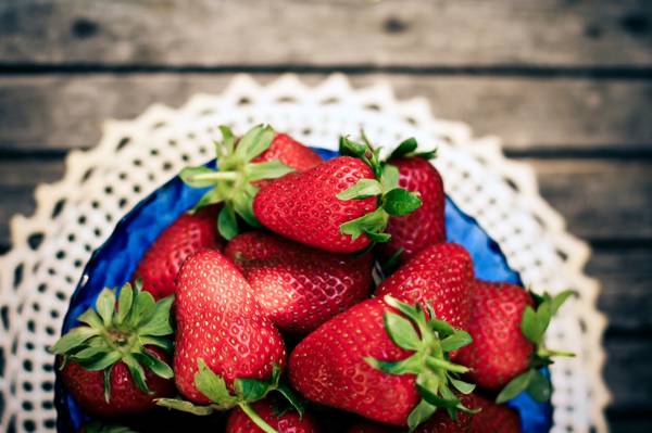 浆果,餐巾,草莓
