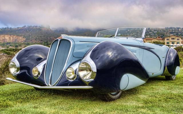 Convertible, retro, background, 1937, beautiful car, 135M, Do, Delahaye, Cabriolet, by Fig
