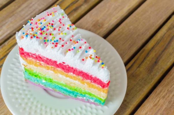 彩虹,蛋糕,快乐,蛋糕,生日,多彩,彩虹,生日