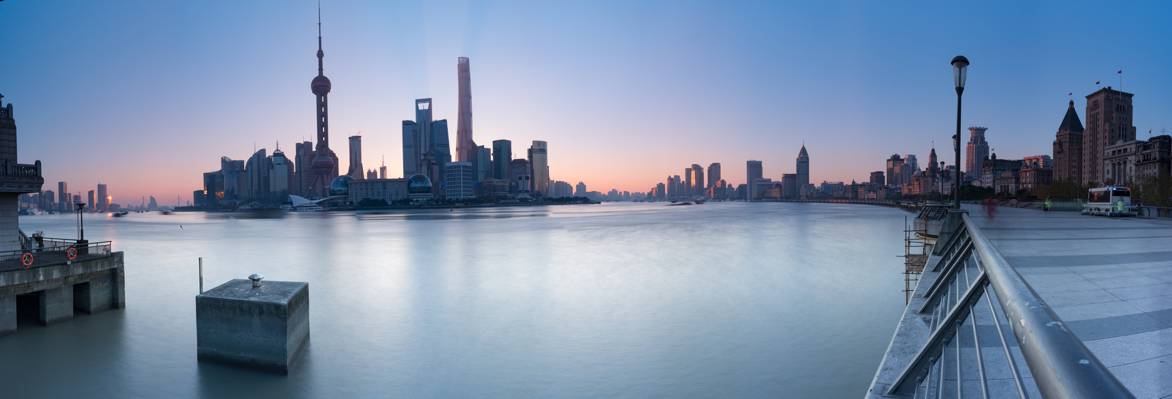无题,上海,太阳,城市天际线高清壁纸