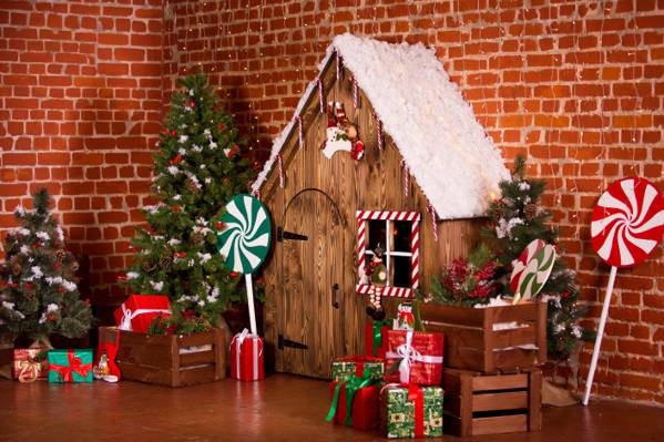 礼品,节日,礼物,圣诞装饰品,圣诞节,树,房子,新的一年