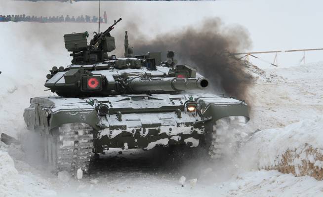 主,俄,坦克,作战,T-90