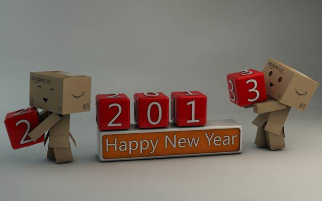 新的一年,2013年,2012年,立方体