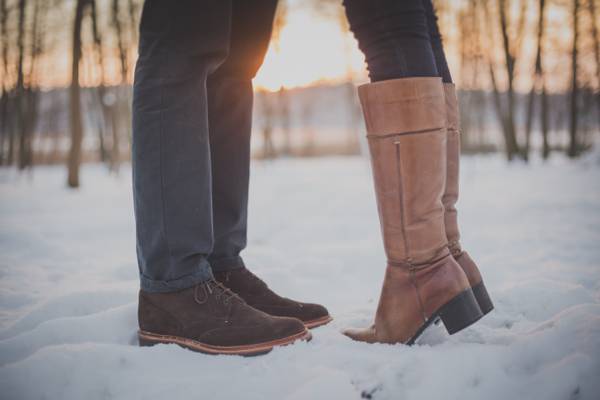 靴子,雪,鞋子,冬天