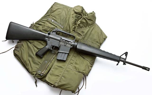 武器,武器,M16,步枪,口径,56毫米,Susitna,夹克,在20世纪60年代,采用,自动,...
