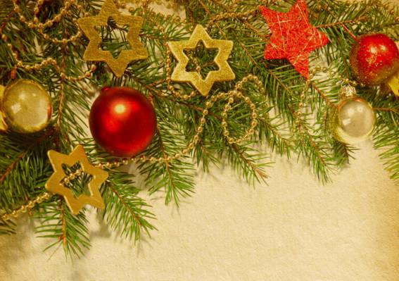 星星,树,圣诞装饰品,球