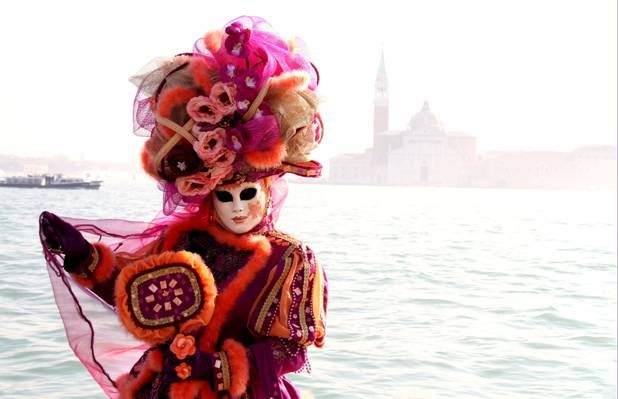 威尼斯,装备,面具,嘉年华