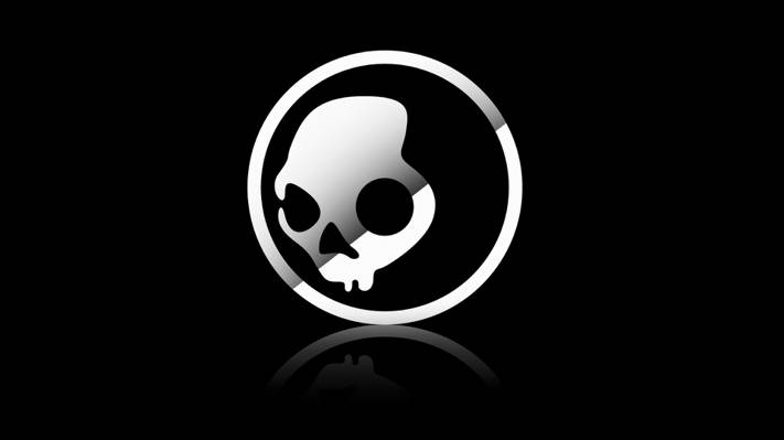 标志,极简主义,极简主义,头骨,黑色,Skullcandy