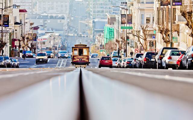 街,电车,旧金山