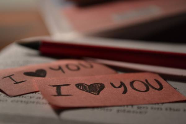铅笔,心,爱,爱,书,粉红色