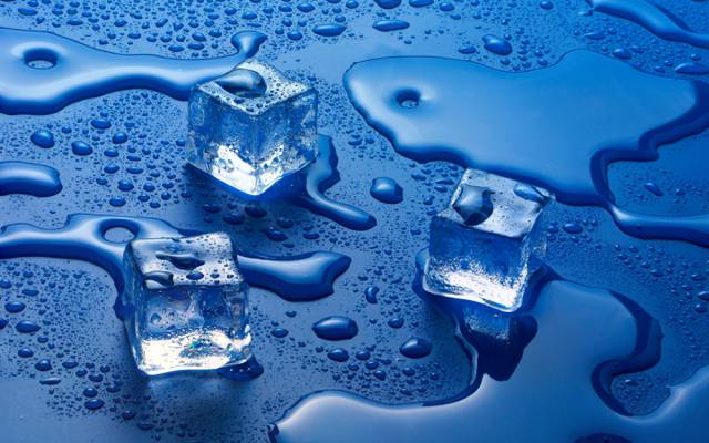 水,固态,冰块,液体