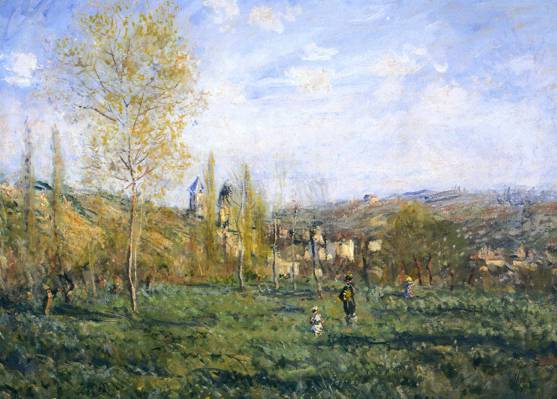 克劳德莫奈,图片,春天在Vétheuil,风景