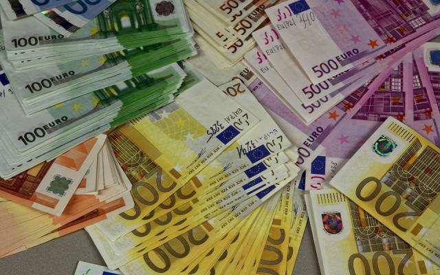 欧元,票据,钱,欧元,货币