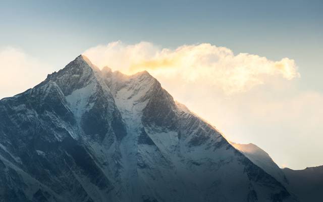 洛子峰,尼泊尔,雪,山