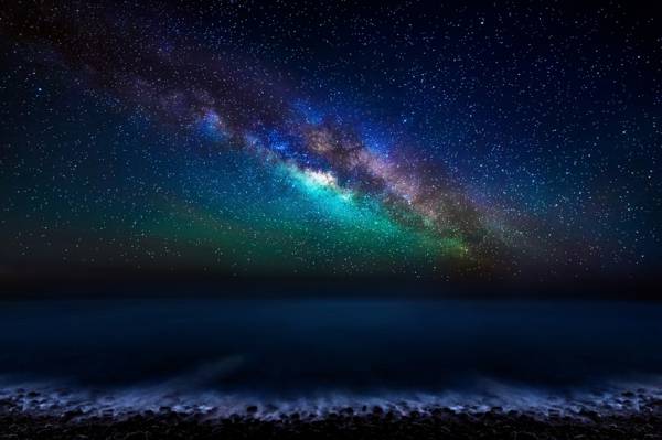 加那利群岛,夜晚,大西洋,银河,天空,星星