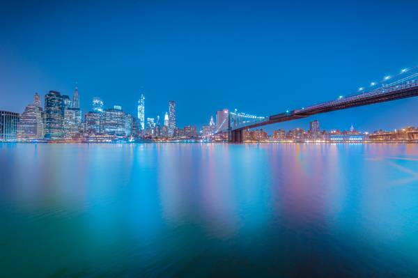 与桥梁,布鲁克林大桥高清壁纸的全景照片