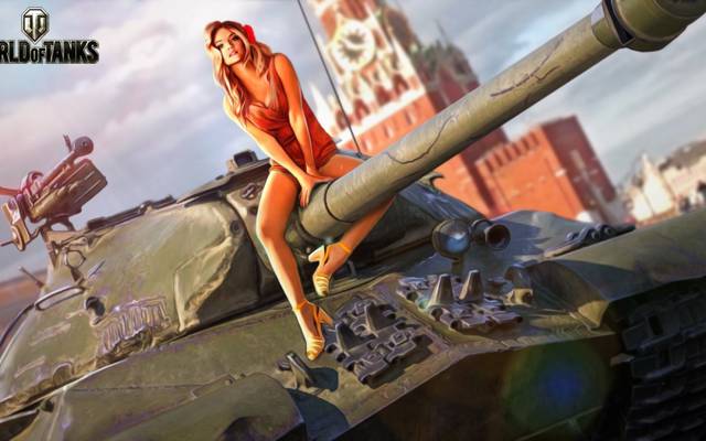 坦克,躯干,女孩,重,图,红场,坦克世界,Is-3,,克里姆林宫,艺术,...