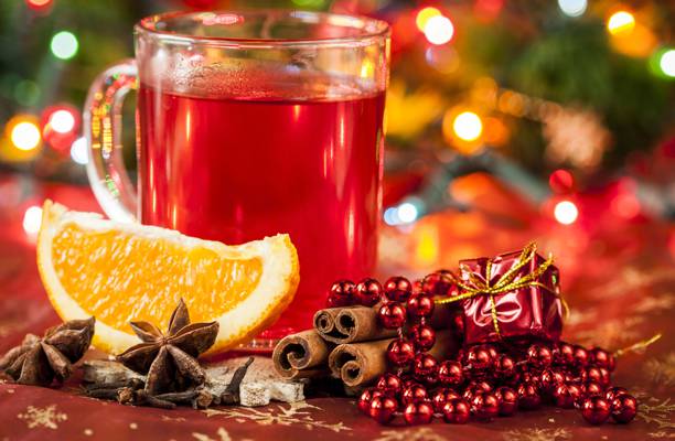 阿尼斯,新年,珠,假期,杯,甜酒,饮料,八角,橙,圣诞节,肉桂