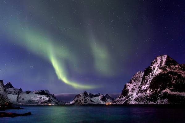 漂亮的北极光真实图片