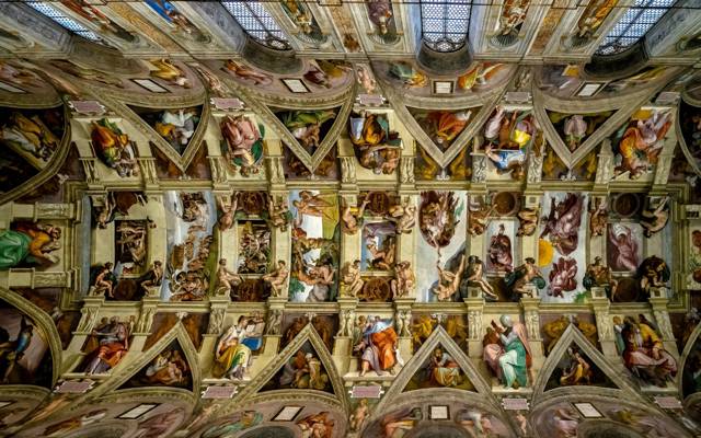 复兴,梵蒂冈,西斯廷教堂,天花板,壁画,米开朗基罗