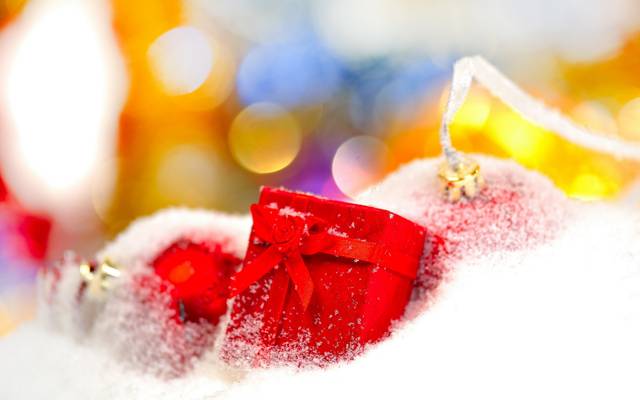 节日,雪,壁纸,新的一年,礼物。