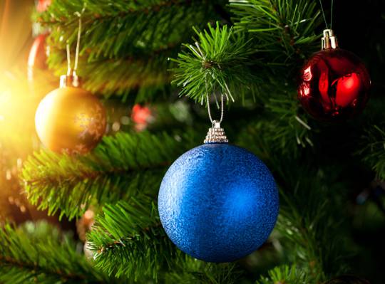 红色,新年,黄金,新年,圣诞节,树,球,圣诞节,分支机构,蓝色