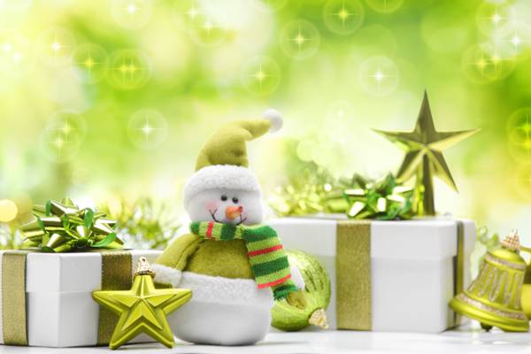 雪人,新年,礼物,圣诞节,玩具,新年,圣诞节,球,圣诞节,绿色,星星
