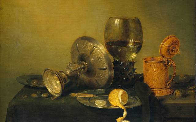 柠檬,威廉Claesz Heda,静物,杯,图片