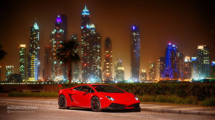 红色,兰博基尼,车,超级接收路,迪拜,LP570-4,盖拉多