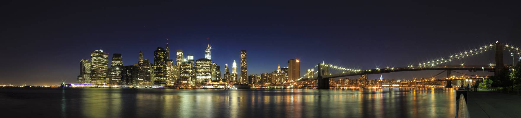曼哈顿高清壁纸照明城市高层建筑景观摄影