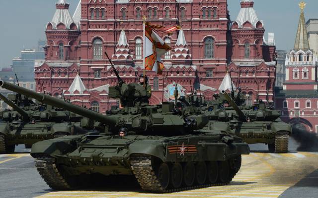 装甲,T-90,坦克,游行,红场