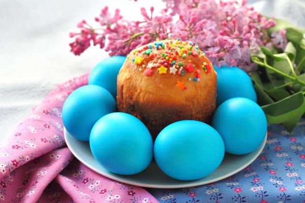 复活节,丁香,鸡蛋,蛋糕