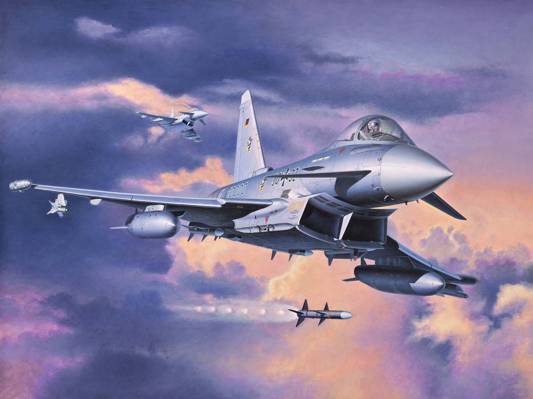 欧洲战斗机台风,飞机,艺术,多用途,天空,战斗机