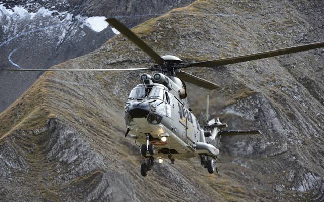 直升机,飞行,山,欧洲直升机公司,美洲狮,多用途