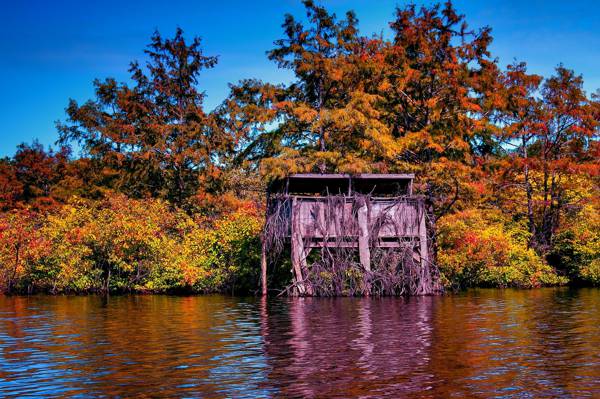 身体的水景观摄影高清壁纸旁边的棕色木棚