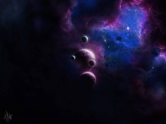 星云,由蒂拉猫头鹰,空间,星球