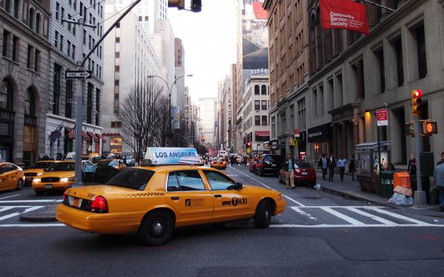 街,纽约,出租车,纽约