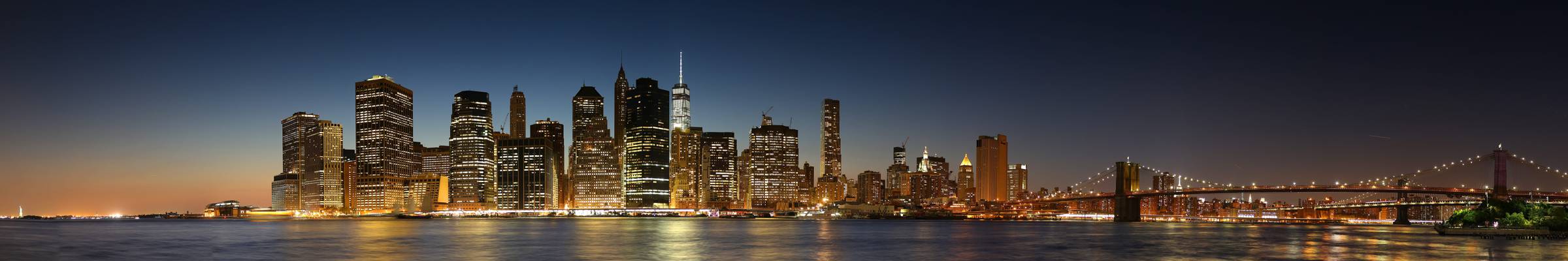 在夜间,曼哈顿,帝国,克莱斯勒大厦,曼哈顿桥高清壁纸布鲁克林桥照片